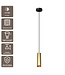 Artdelight Industrielle GU10-Pendelleuchte Milano 25 cm - Mattgold