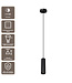 Artdelight Industrielle GU10-Pendelleuchte Milano 25 cm - Schwarz