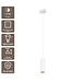 Artdelight Industrielle GU10-Pendelleuchte Milano 25 cm - Weiß
