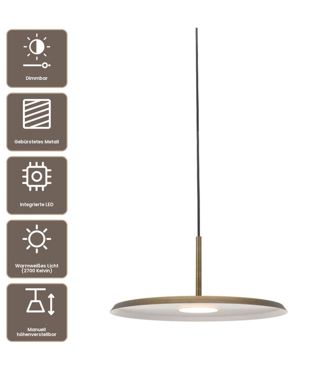 Artdelight Design-LED-Pendelleuchte Osorno - Bronze