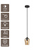 Artdelight Glas-Pendelleuchte Tombo 12,5 cm - Bernstein