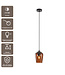 Artdelight Glas-Pendelleuchte Tombo 12,5 cm - Braun