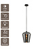 Artdelight Glas-Pendelleuchte Tombo 23 cm - Titanglas