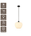 Artdelight elegante Glas-Pendelleuchte Windsor 29 cm - Weiß