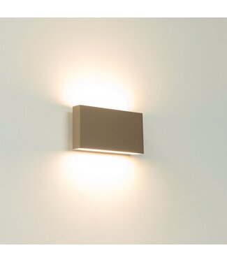 Artdelight LED-Wandleuchte Box 2L - Champagner