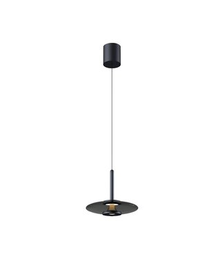 Artdelight Pendelleuchte Madison - Schwarz/Rauchglas
