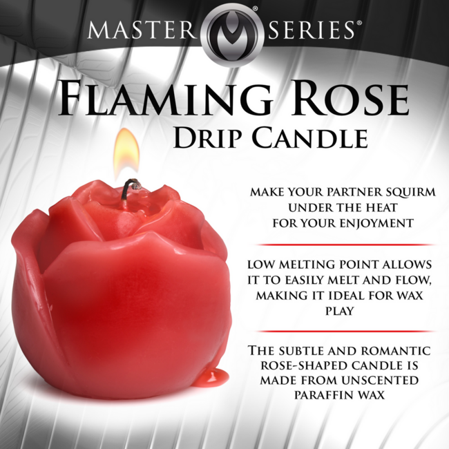 Flaming Rose Druipkaars Rood | XR Brands