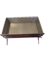 Le Baroudeur – Opvouwbare RVS Barbecue | Handgemaakt in Frankrijk | Draagbare Kampeer BBQ op Houtskool