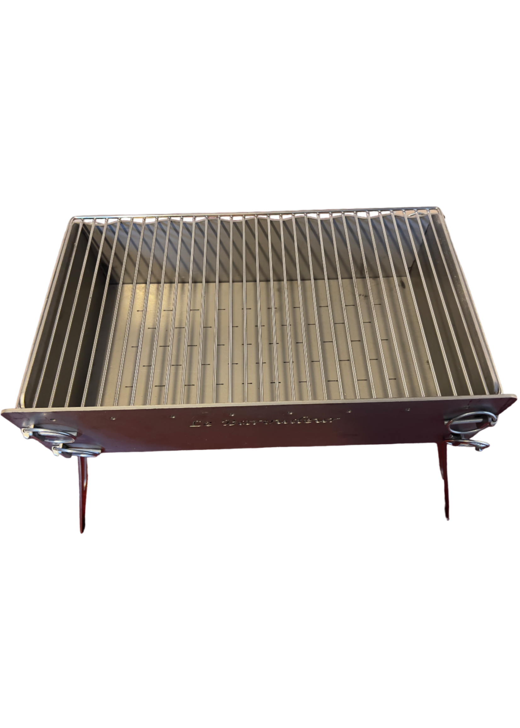 Le Baroudeur – Opvouwbare RVS Barbecue | Handgemaakt in Frankrijk | Draagbare Kampeer BBQ op Houtskool