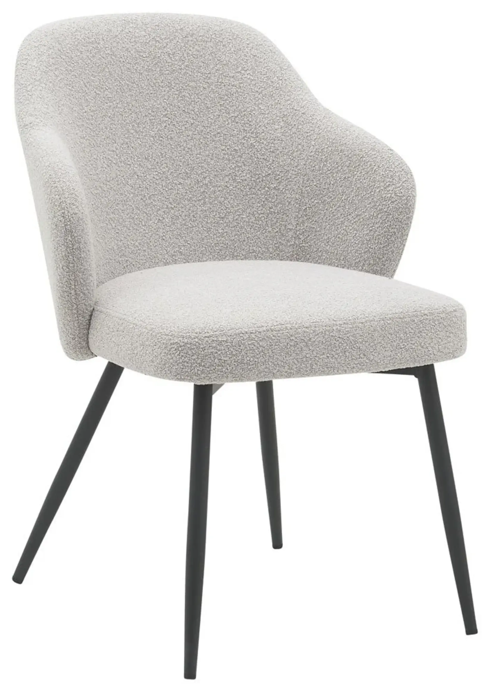 Home67 Eetkamerstoel Kendra – Bouclé – Naturel