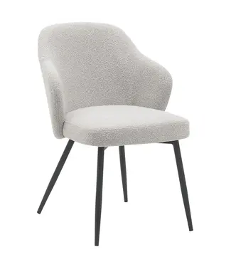 Home67 Eetkamerstoel Kendra – Bouclé – Naturel