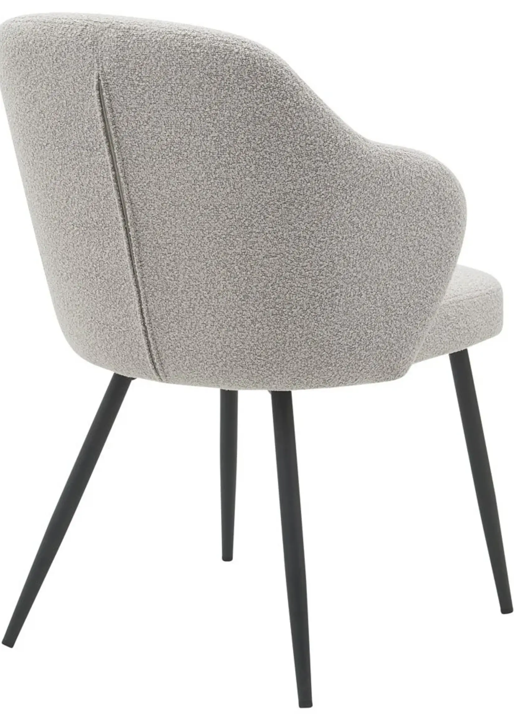 Home67 Eetkamerstoel Kendra – Bouclé – Naturel
