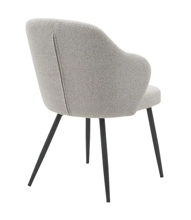 Home67 Eetkamerstoel Kendra – Bouclé – Naturel