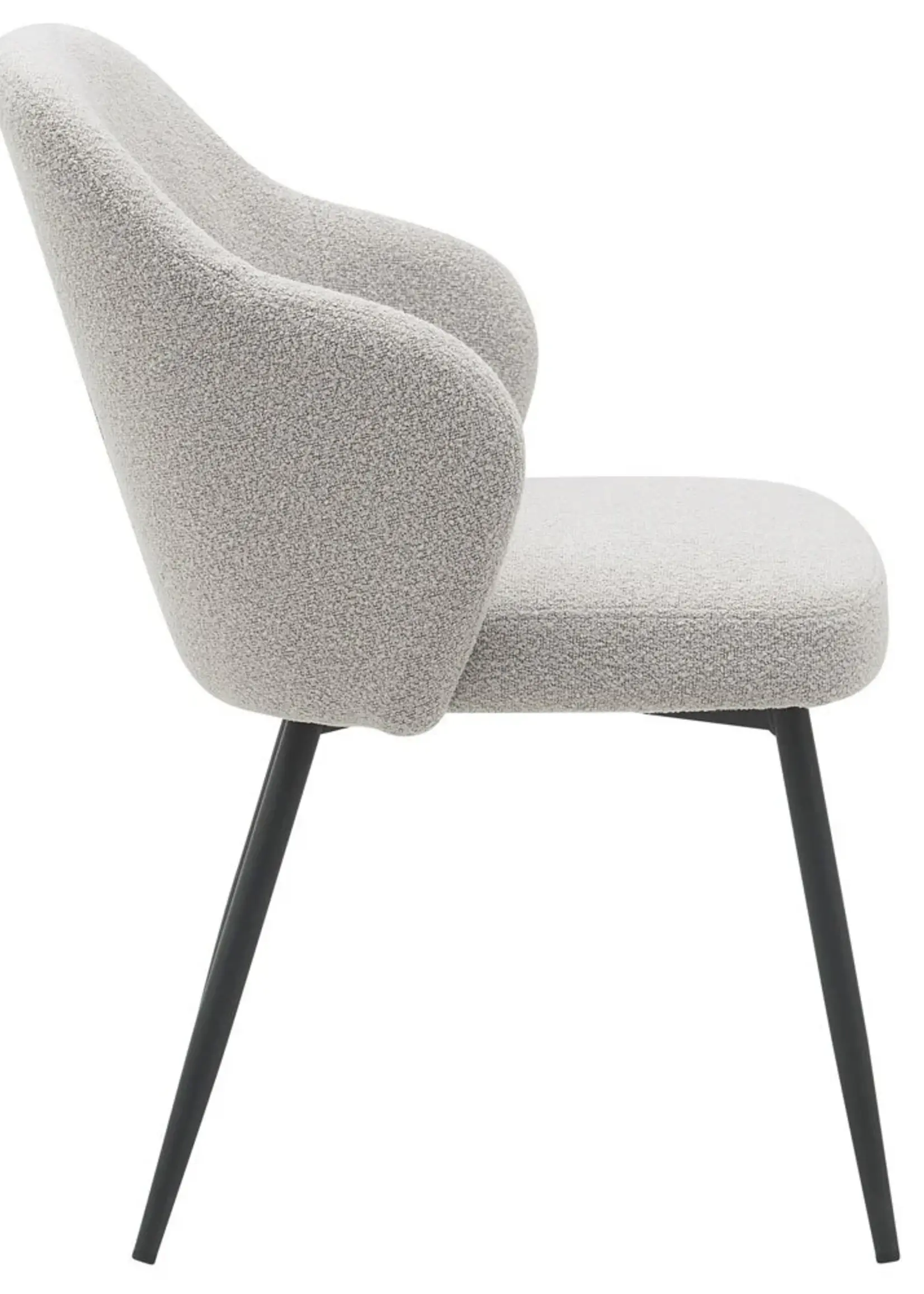 Home67 Eetkamerstoel Kendra – Bouclé – Naturel