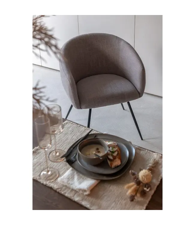 J-line  J-Line Stoel Wales Staal Schuim Taupe