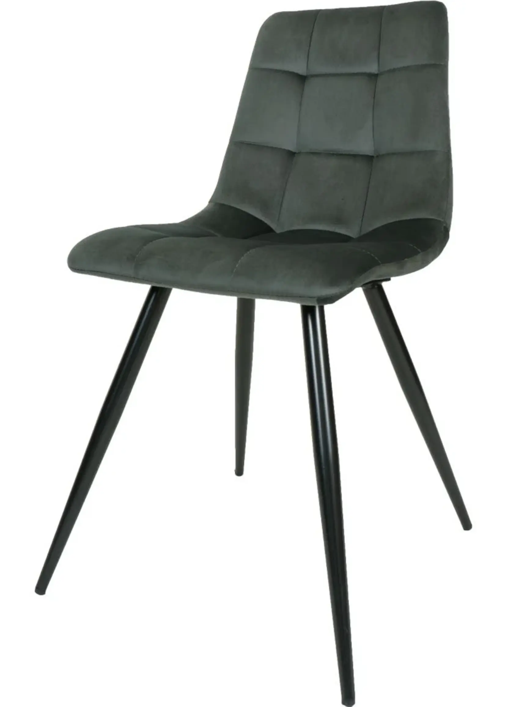 Home67 Eetkamerstoel Galgary Army Green 21 – Vintage Velvet