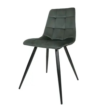 Home67 Eetkamerstoel Galgary Army Green 21 – Vintage Velvet