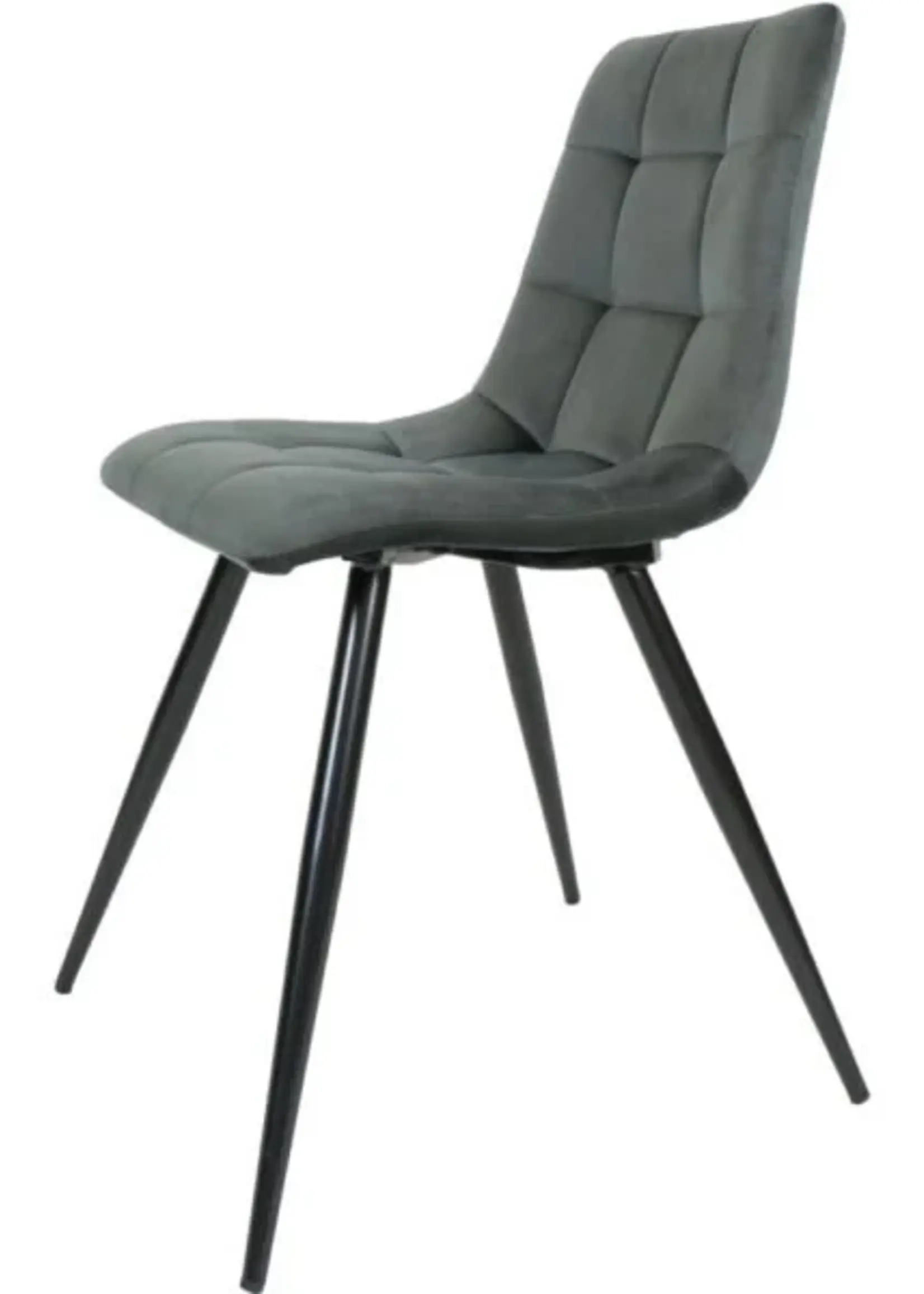 Home67 Eetkamerstoel Galgary Army Green 21 – Vintage Velvet