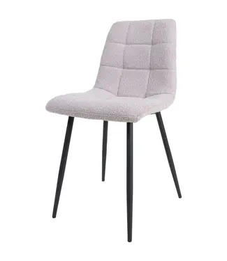 Home67 Eetkamerstoel Jenna – Bouclé – Naturel