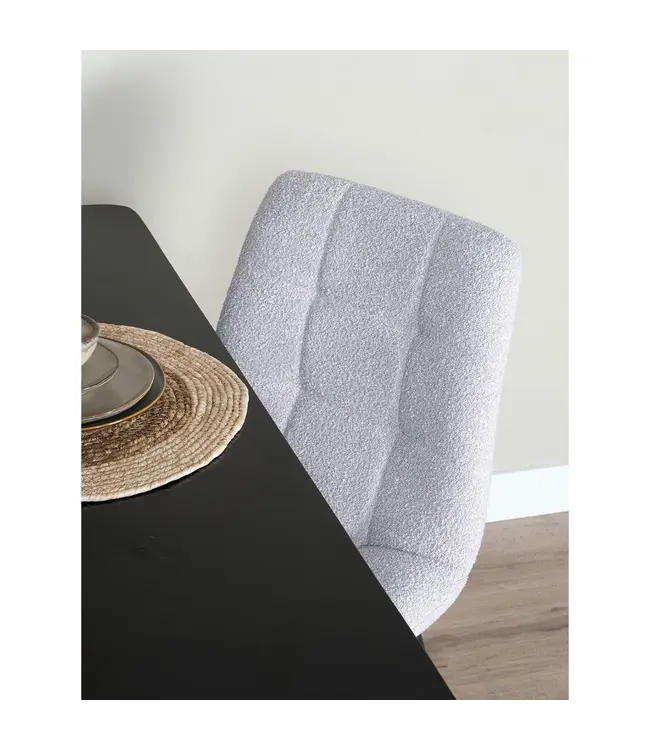 Home67 Eetkamerstoel Jenna – Bouclé – Naturel