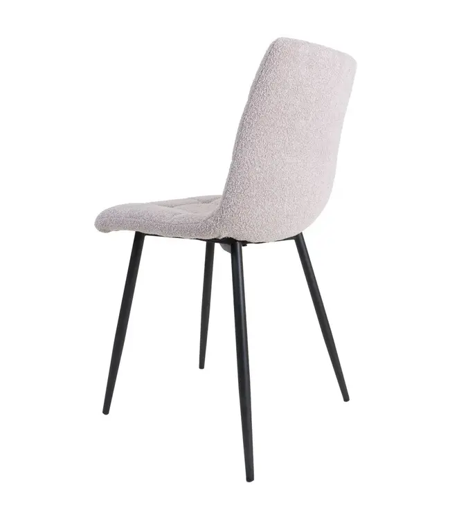 Home67 Eetkamerstoel Jenna – Bouclé – Naturel