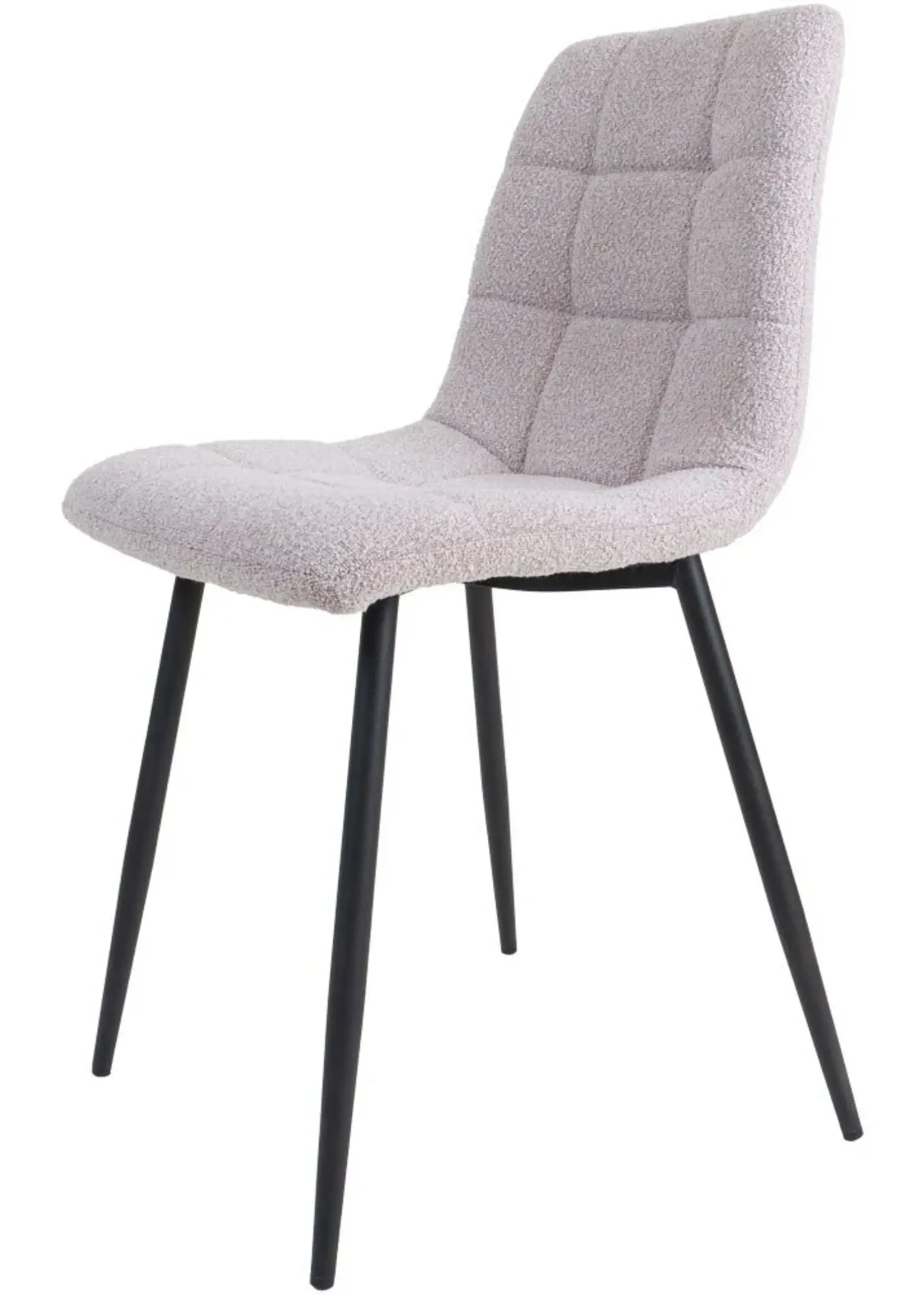 Home67 Eetkamerstoel Jenna – Bouclé – Naturel