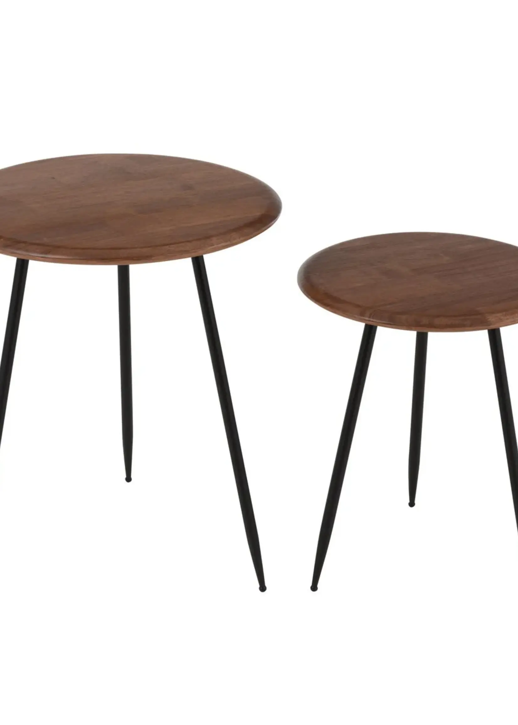 J-line  J-Line salontafel Neo - rubber - naturel/zwart - set van 2