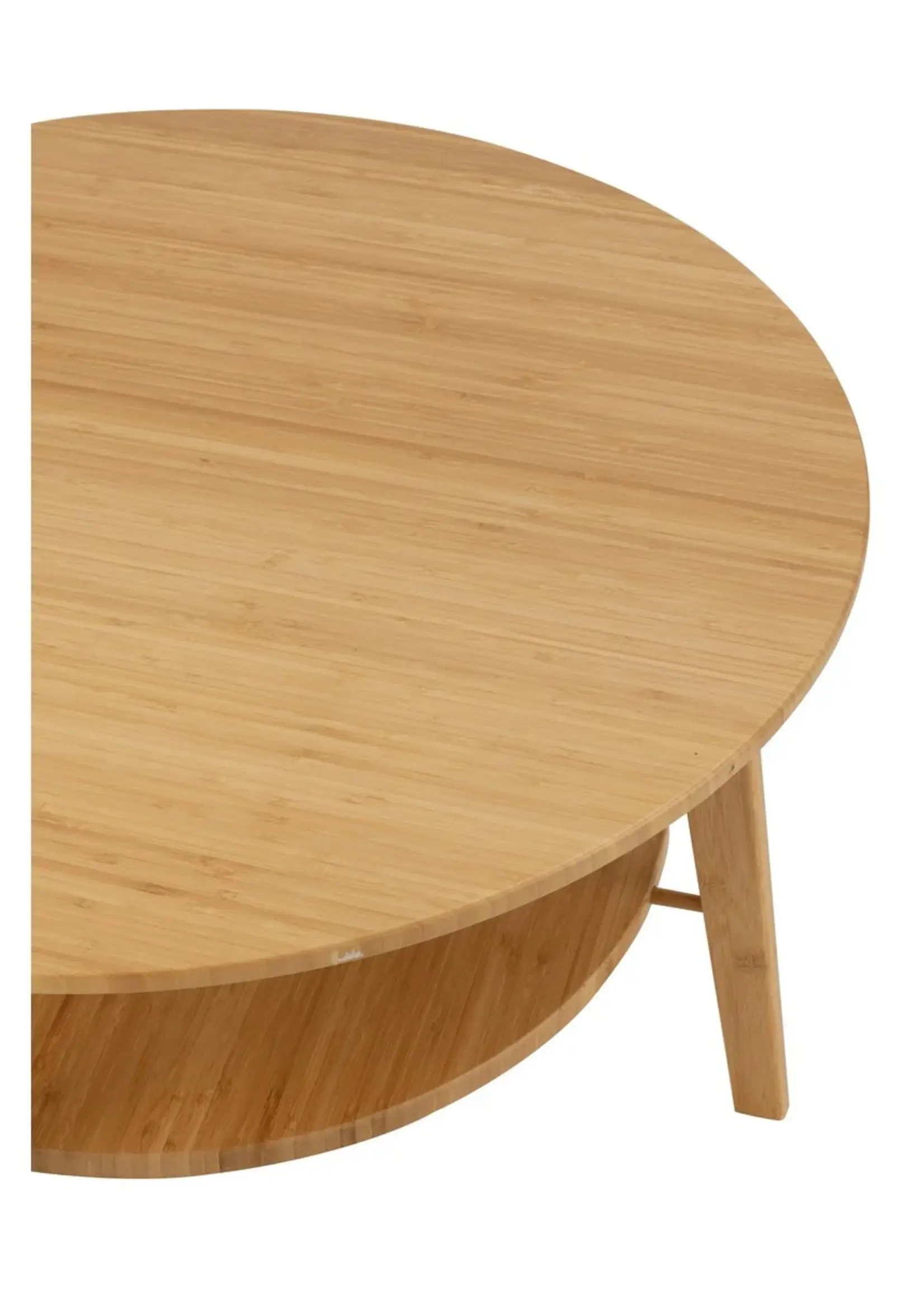 J-line  J-Line bijzettafel Rond - bamboe - naturel - large