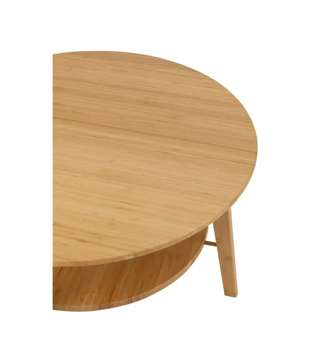 J-line  J-Line bijzettafel Rond - bamboe - naturel - large