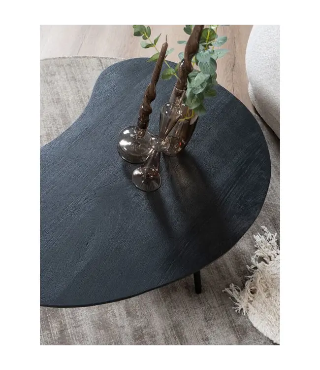 Home67 Salontafel Ludo Zwart – Organisch – Set van 2