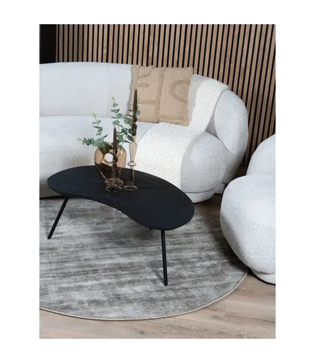 Home67 Salontafel Ludo Zwart – Organisch – Set van 2
