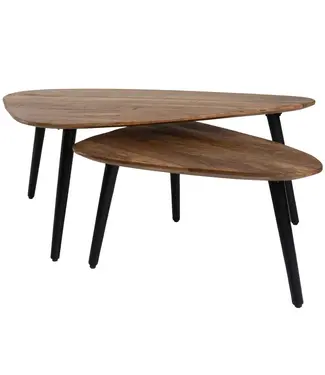Home67 Salontafel Jamal – Mangohout – Set van 2