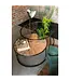 J-line  J-Line Set Van 2 Salontafels Rond Metaal Zwart - 91 x 91 x 41 cm