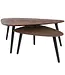 Home67 Salontafel Jamal – Espresso Mangohout – Set van 2