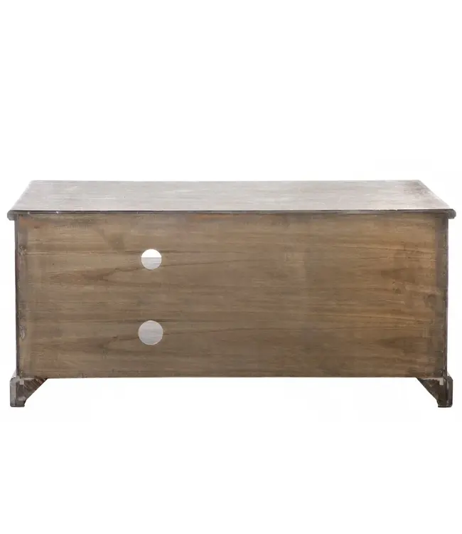 J-line  J-Line TV kast + 2 mand - hout - grijs/naturel