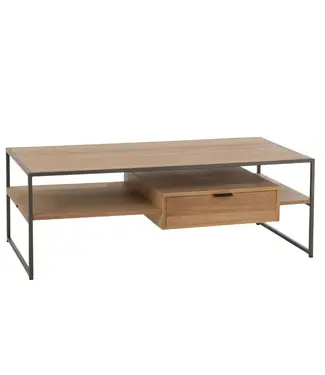 J-line  J-Line TV kast - 1 lade - hout/metaal - naturel