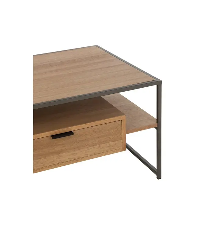 J-line  J-Line TV kast - 1 lade - hout/metaal - naturel