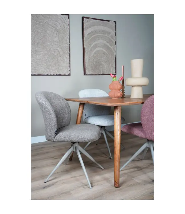 Home67 Eetkamerstoel Cosmo – Bouclé – Brown