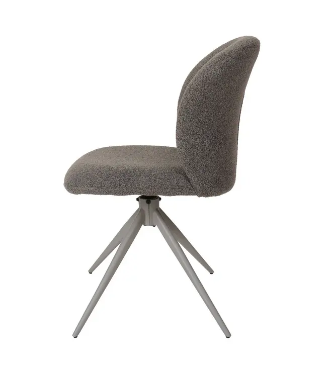 Home67 Eetkamerstoel Cosmo – Bouclé – Brown