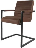 Home67 Eetkamerstoel Toronto Cognac (per 2 stuks)
