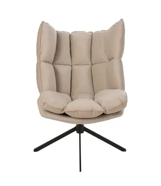 J-line  J-Line stoel Relax Kussen - textiel/metaal - beige