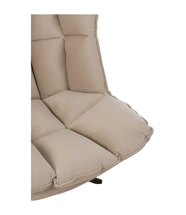 J-line  J-Line stoel Relax Kussen - textiel/metaal - beige