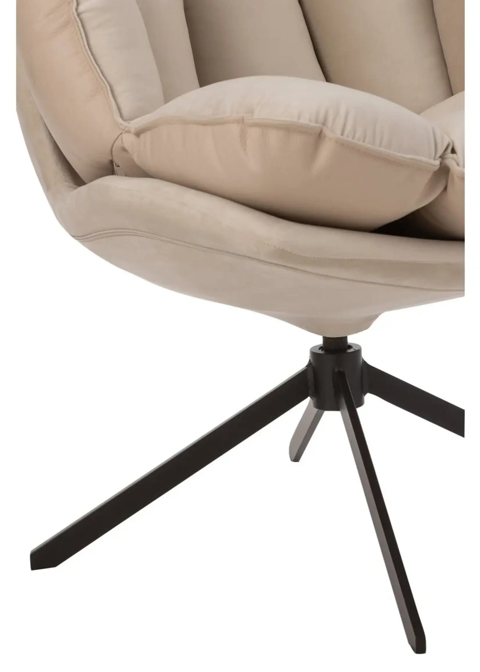 J-line  stoel Relax Kussen - textiel/metaal - beige