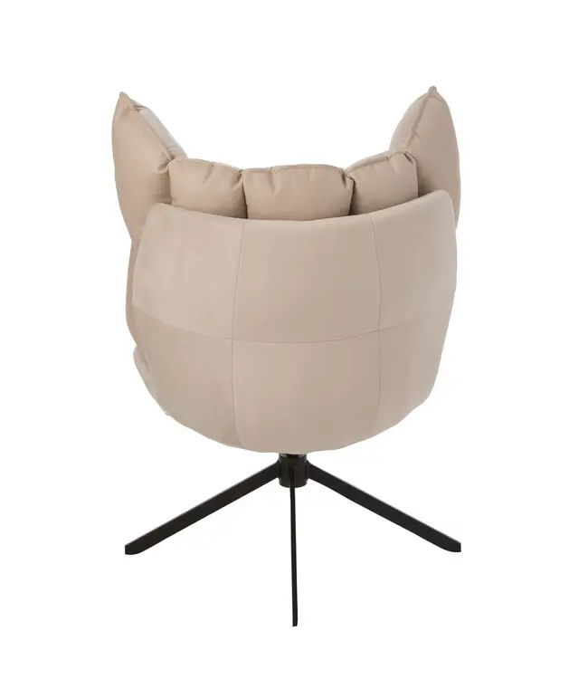 J-line  J-Line stoel Relax Kussen - textiel/metaal - beige
