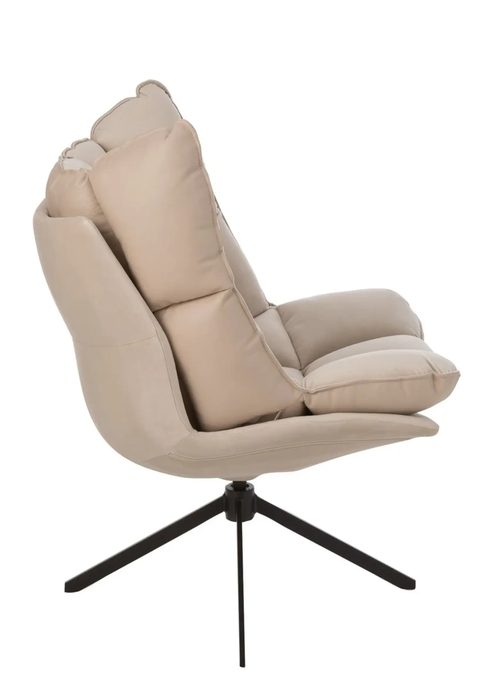 J-line  stoel Relax Kussen - textiel/metaal - beige