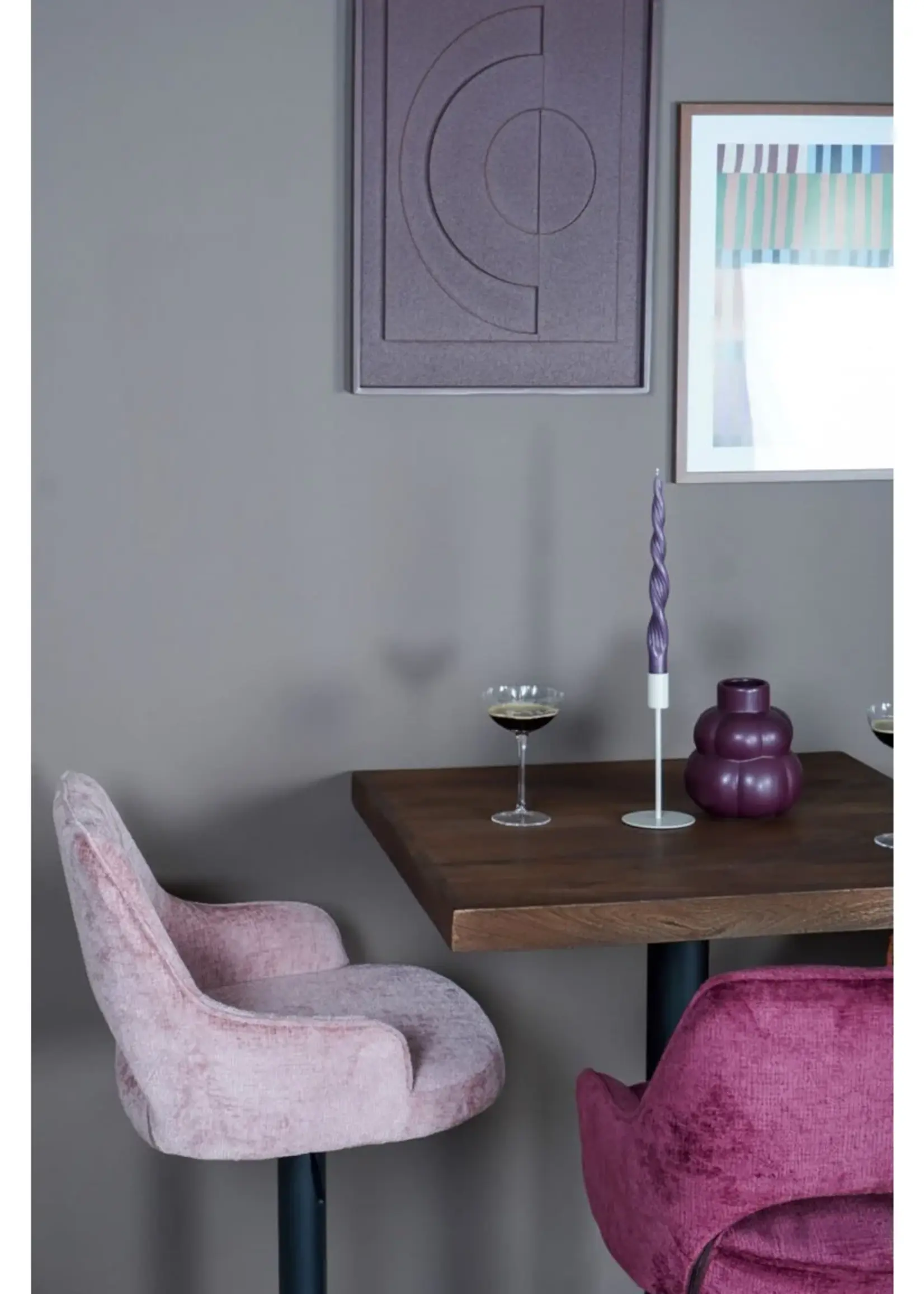 Home67 Barkruk Vivian - Perfect Harmony - Pink 63