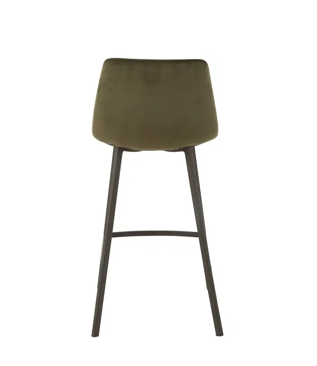 J-line  J-Line Barstoel Olivier Textiel/Metaal Donker Groen