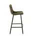 J-line  Barstoel Olivier Textiel/Metaal Donker Groen