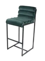 Dami iving Bar stool Design stool 75 cm Velvet Tony - Velvet Dark Green