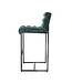 Dami iving Bar stool Design stool 75 cm Velvet Tony - Velvet Dark Green